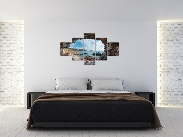 Obraz - Jaskinia przy morzu (125x70 cm)