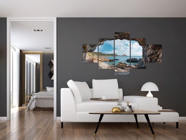 Obraz - Jaskinia przy morzu (125x70 cm)