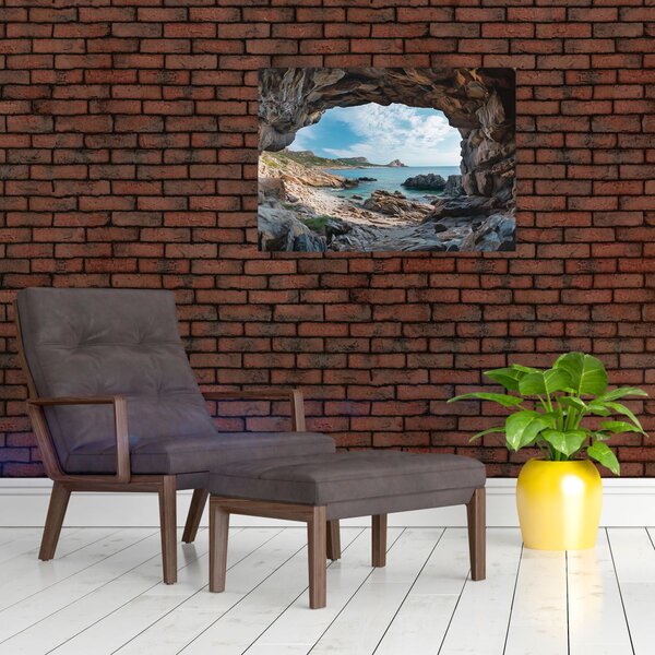 Obraz - Jaskinia przy morzu (70x50 cm)