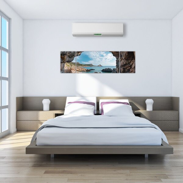 Obraz - Jaskinia przy morzu (170x50 cm)
