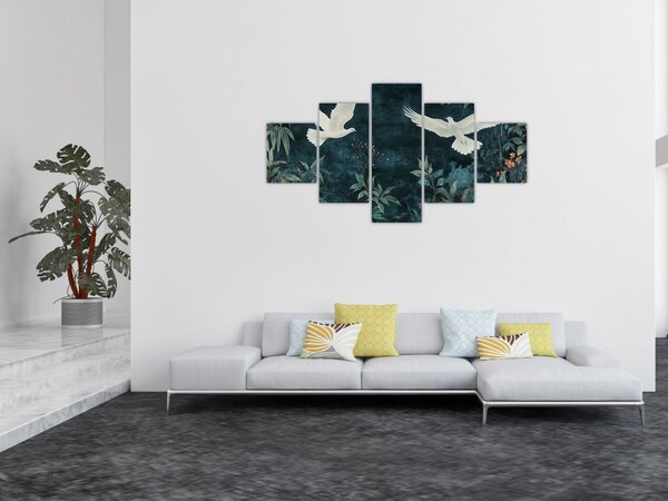 Obraz - Dwa gołębie (125x70 cm)