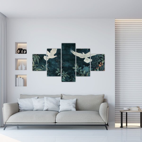 Obraz - Dwa gołębie (125x70 cm)