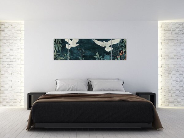 Obraz - Dwa gołębie (170x50 cm)