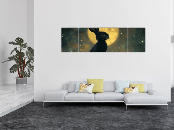 Obraz - Zając z księżycem (170x50 cm)