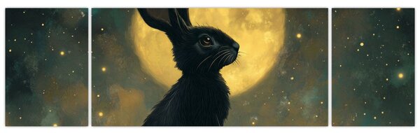 Obraz - Zając z księżycem (170x50 cm)