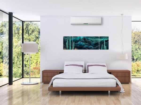 Obraz - Turkusowa noc (170x50 cm)