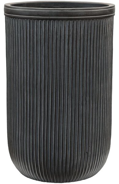 Donica Vertical Rib Anthracite - Cylinder - ⌀-30 h-47