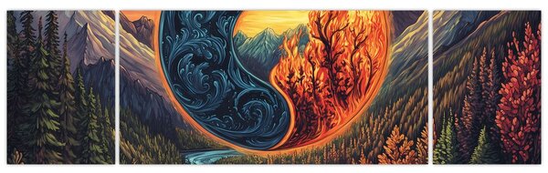 Obraz - Żywioły (170x50 cm)