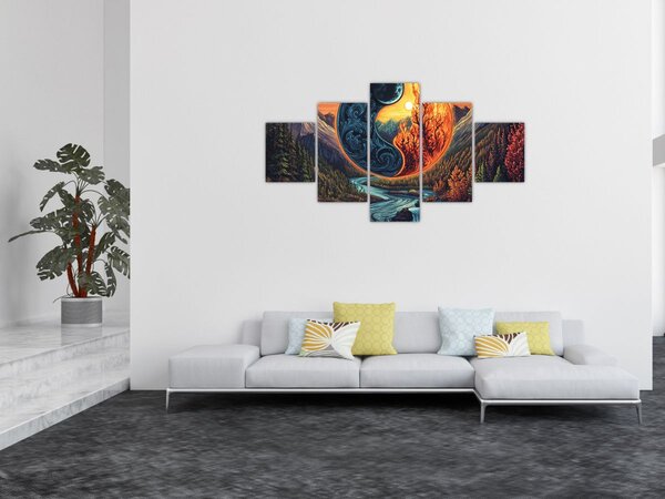 Obraz - Żywioły (125x70 cm)