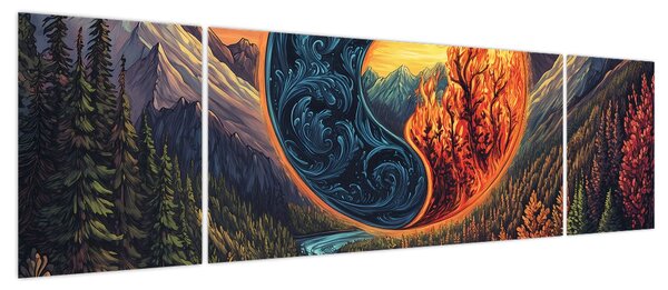 Obraz - Żywioły (170x50 cm)