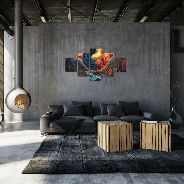 Obraz - Żywioły (125x70 cm)