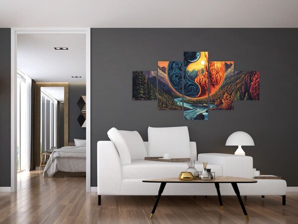 Obraz - Żywioły (125x70 cm)