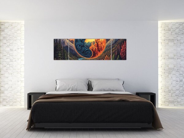 Obraz - Żywioły (170x50 cm)