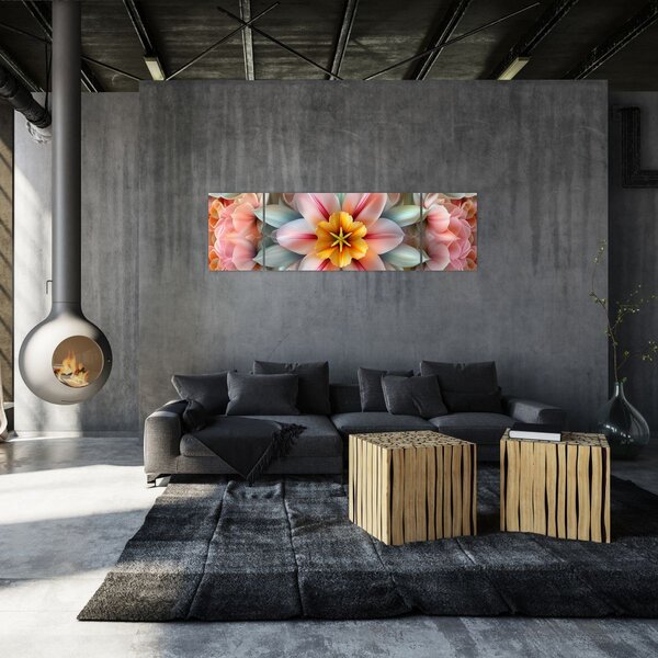 Obraz - Kwiat kalejdoskopowy (170x50 cm)