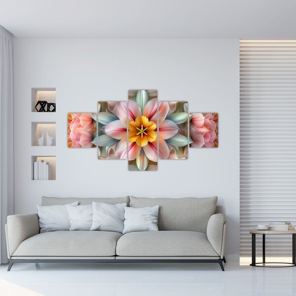 Obraz - Kwiat kalejdoskopowy (125x70 cm)
