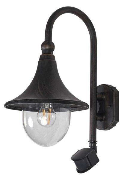 Lindby - Daphne Zewnętrzna Lampa Ścienna w/Sensor Antique Black Lindby