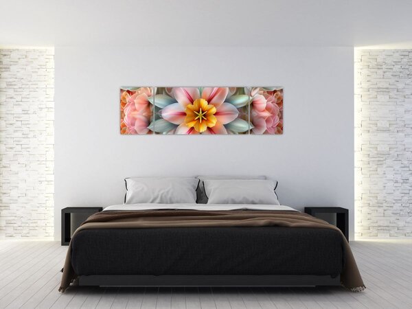 Obraz - Kwiat kalejdoskopowy (170x50 cm)