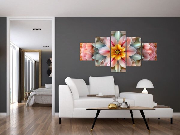 Obraz - Kwiat kalejdoskopowy (125x70 cm)