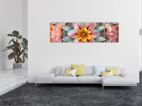 Obraz - Kwiat kalejdoskopowy (170x50 cm)