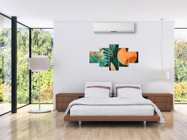 Obraz - Geometryczne motywy naturalne (125x70 cm)