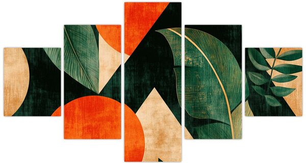Obraz - Geometryczne motywy naturalne II. (125x70 cm)
