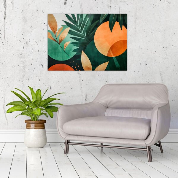Obraz - Geometryczne motywy naturalne (70x50 cm)