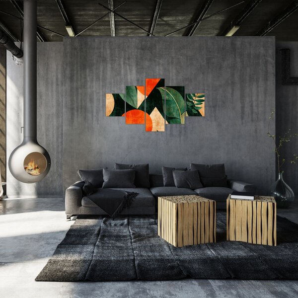 Obraz - Geometryczne motywy naturalne II. (125x70 cm)