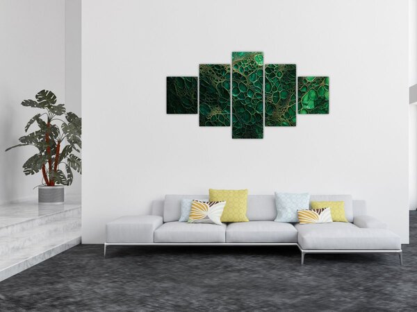 Obraz - Zielony mikroskopowy obraz (125x70 cm)