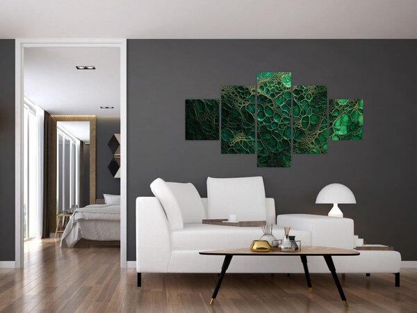 Obraz - Zielony mikroskopowy obraz (125x70 cm)