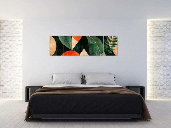 Obraz - Geometryczne motywy naturalne II. (170x50 cm)