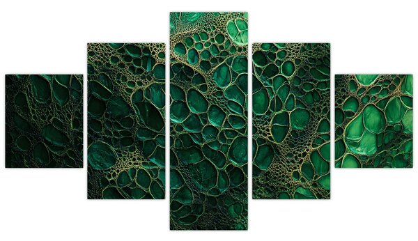 Obraz - Zielony mikroskopowy obraz (125x70 cm)