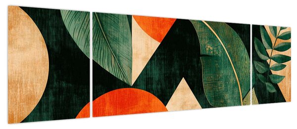 Obraz - Geometryczne motywy naturalne II. (170x50 cm)