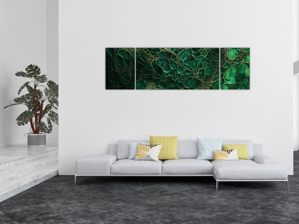 Obraz - Zielony mikroskopowy obraz (170x50 cm)