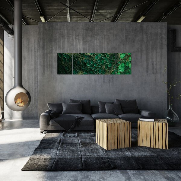 Obraz - Zielony mikroskopowy obraz (170x50 cm)