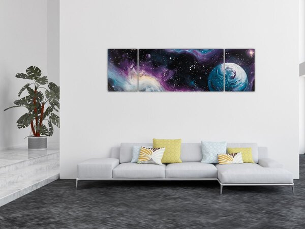 Obraz - Malowany wszechświat (170x50 cm)