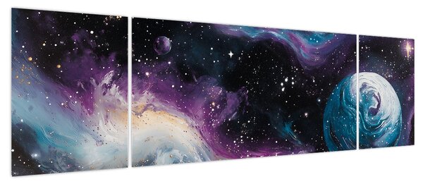 Obraz - Malowany wszechświat (170x50 cm)