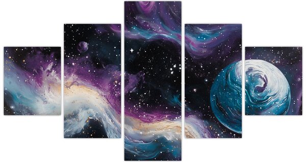 Obraz - Malowany wszechświat (125x70 cm)