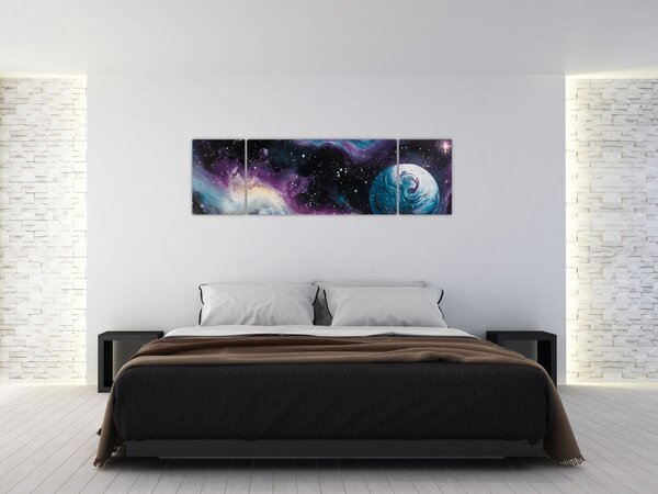 Obraz - Malowany wszechświat (170x50 cm)