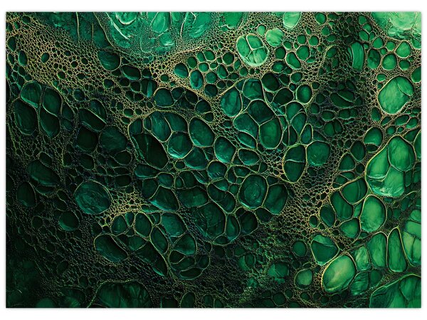 Obraz - Zielony mikroskopowy obraz (70x50 cm)