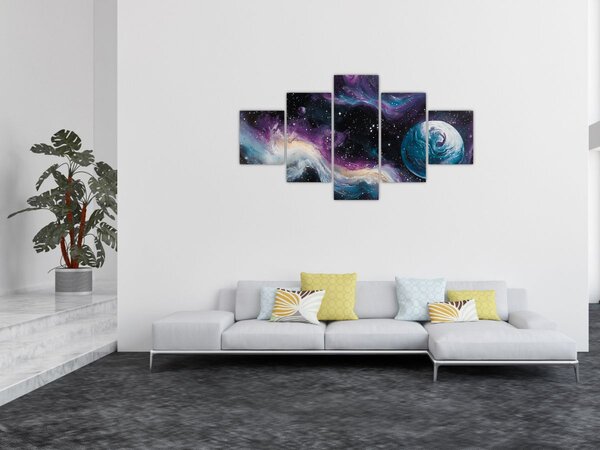 Obraz - Malowany wszechświat (125x70 cm)