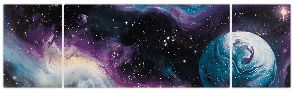 Obraz - Malowany wszechświat (170x50 cm)