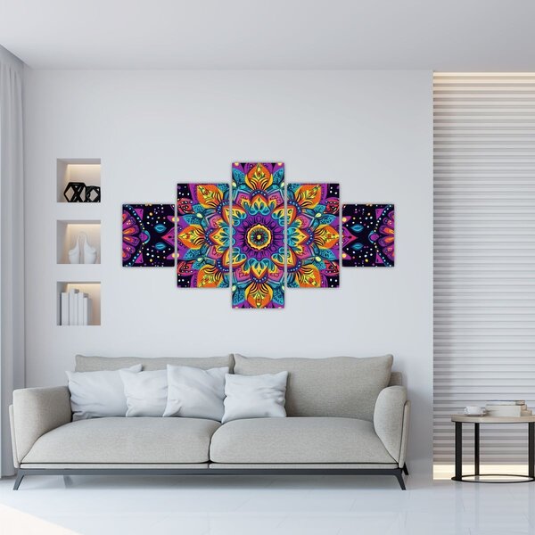 Obraz - Kalejdoskopowa mandala (125x70 cm)