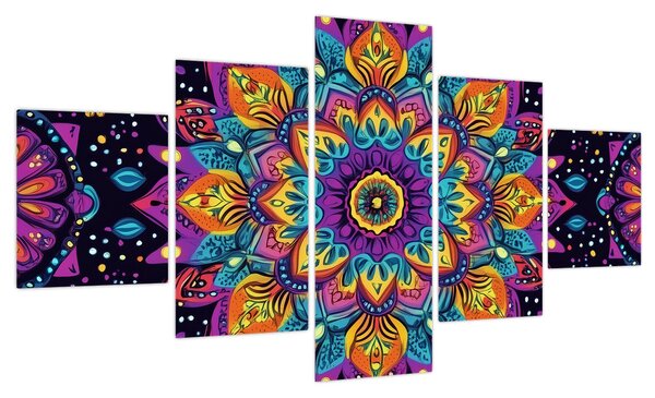 Obraz - Kalejdoskopowa mandala (125x70 cm)