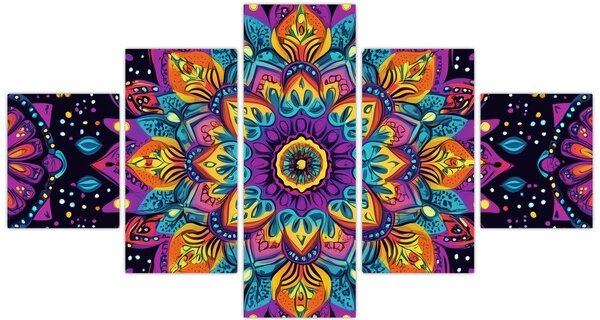Obraz - Kalejdoskopowa mandala (125x70 cm)