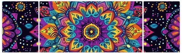 Obraz - Kalejdoskopowa mandala (170x50 cm)