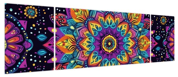 Obraz - Kalejdoskopowa mandala (170x50 cm)