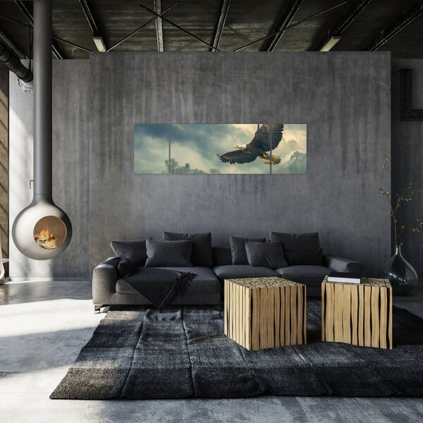 Obraz - Lecący orzeł (170x50 cm)