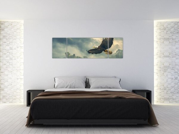 Obraz - Lecący orzeł (170x50 cm)