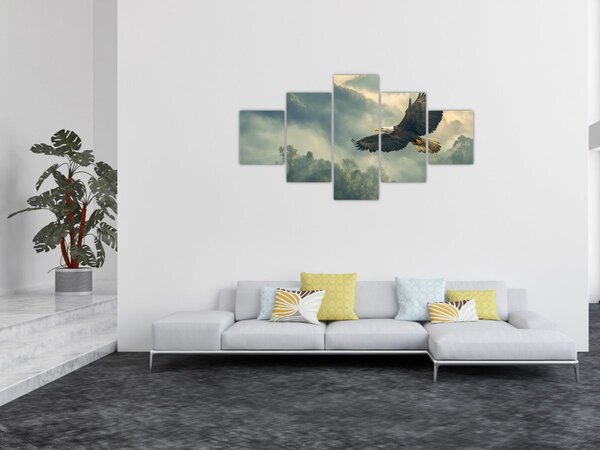 Obraz - Lecący orzeł (125x70 cm)