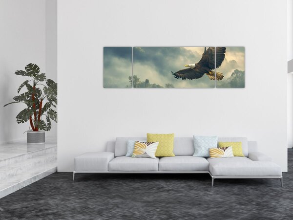 Obraz - Lecący orzeł (170x50 cm)